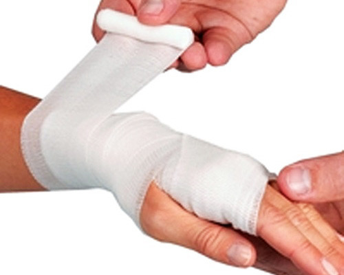 Gauze Bandage Elastic médico respirable viscoso azul