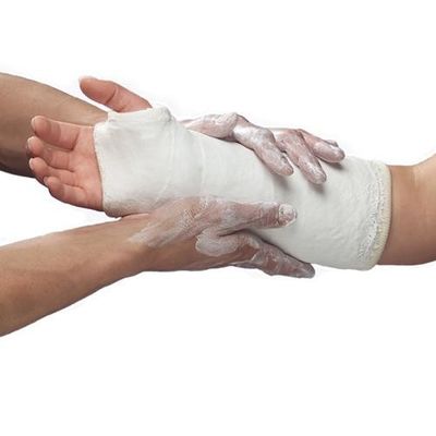 Gauze Bandage médico blanco, yeso elástico del vendaje de París