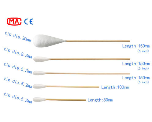 Extremidades largas médicas disponibles del grado médico Q de las bolas de algodón el 15CM