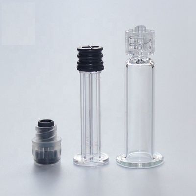 Jeringuilla de cristal prellenada cerradura transparente 1cc de Luer
