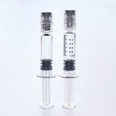 Jeringuilla de cristal prellenada cerradura transparente 1cc de Luer
