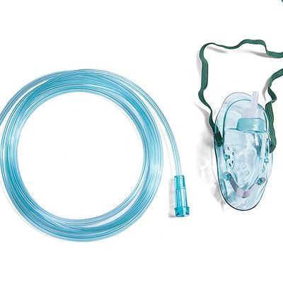Máscara de oxígeno disponible médica del PVC del CE ISO con tubería