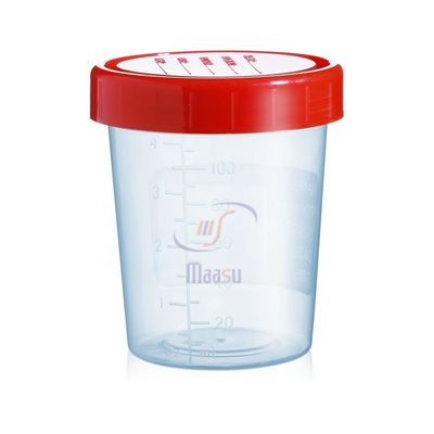 Envase de muestra de orina plástico estéril 40ml con la boca en el casquillo