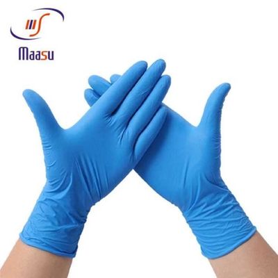 Guantes quirúrgicos del látex azul del OEM, guantes disponibles del examen médico del látex