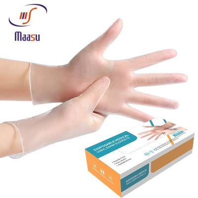 Guantes disponibles médicos del examen del vinilo del virus anti