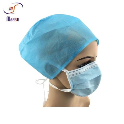 El doctor quirúrgico disponible protector médico no tejido Cap With Tie del desgaste 20gsm