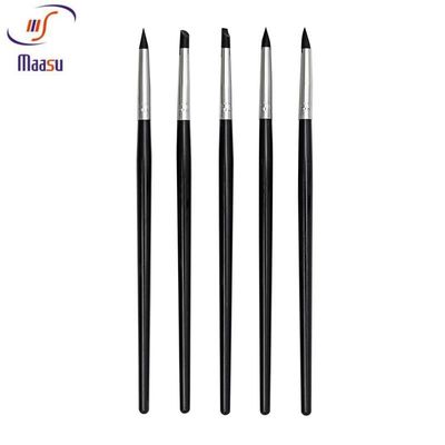 Cepillo dental negro Pen Periodontal Tool del silicón 5pcs
