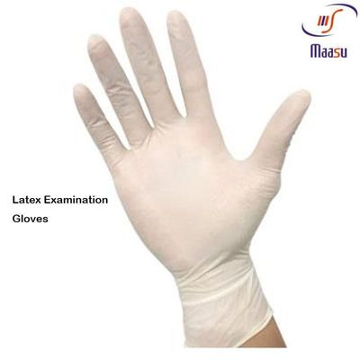 Guantes quirúrgicos del látex libre del polvo EN455, guantes disponibles del trabajo del látex