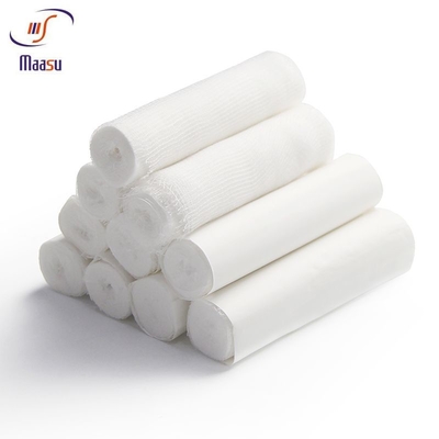 Blanco fuerte elástico médico de Gauze Bandage PBT del algodón del 45%