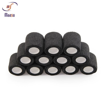 Algodón Gauze Bandage Stretch Breathable Black médico Unpatterned